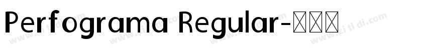 Perfograma Regular字体转换